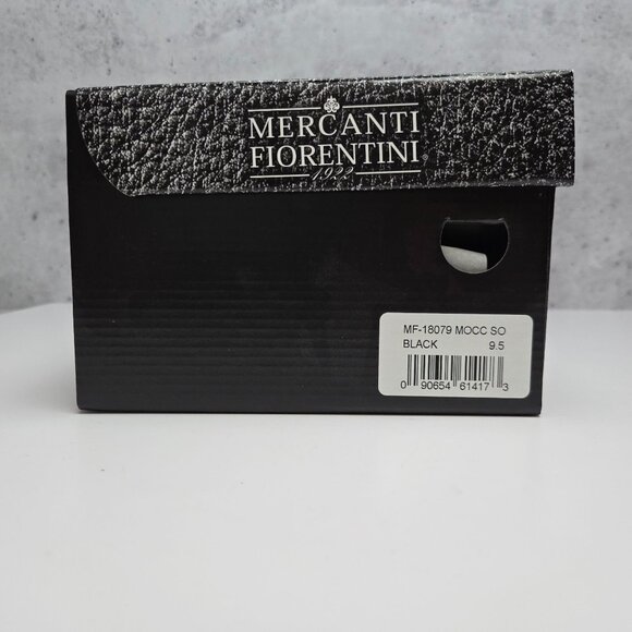 Mercanti Fiorentini Black Leather Mocc Loafers Driving Slippers Mens Size 9.5 - Picture 5 of 10
